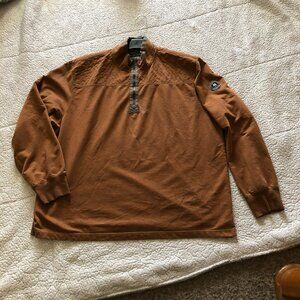 G.H. Bass & Co. Men's 3XL Rust Quarter-Zip Pullover